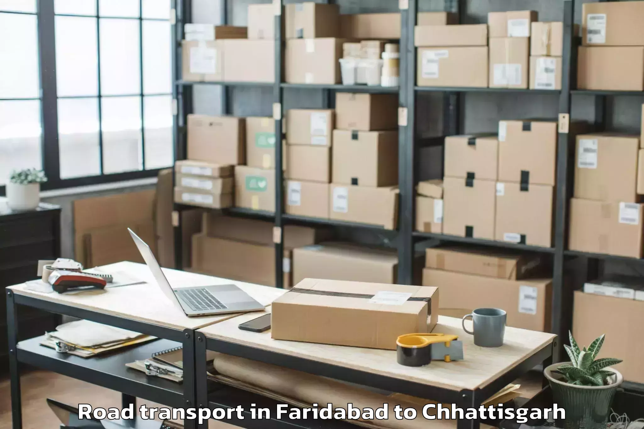 Book Faridabad to Kumhari Road Transport Online